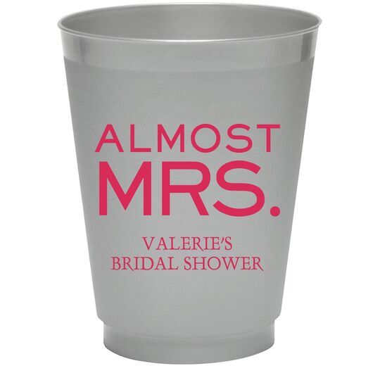 Almost Mrs. Colored Shatterproof Cups